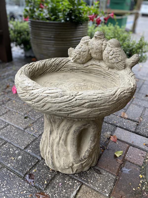 Earth Works - Bird Bath Stump / Three Birds 19